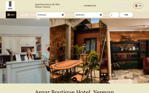 Сайт Aspar Boutique Hotel ★★★★