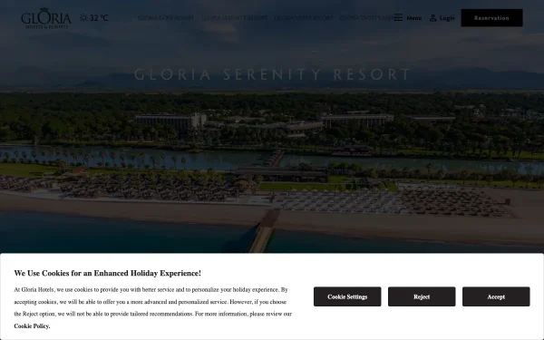 Сайт GLORIA SERENITY RESORT