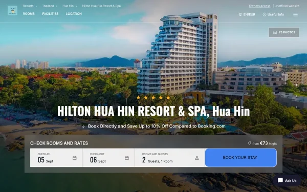 Сайт Hilton Hua Hin Resort & Spa