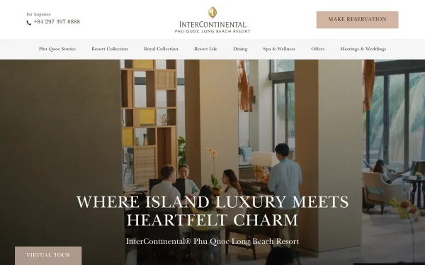 Сайт InterContinental Phu Quoc Long Beach Resort