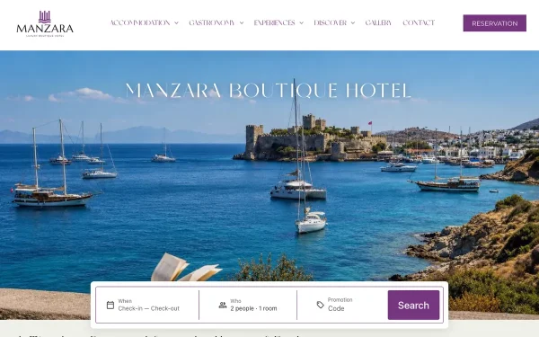 Сайт Manzara Boutique Hotel