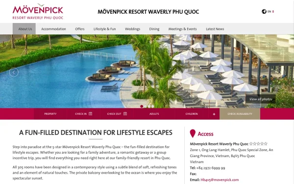 Сайт Movenpick Resort Waverly Phu Quoc