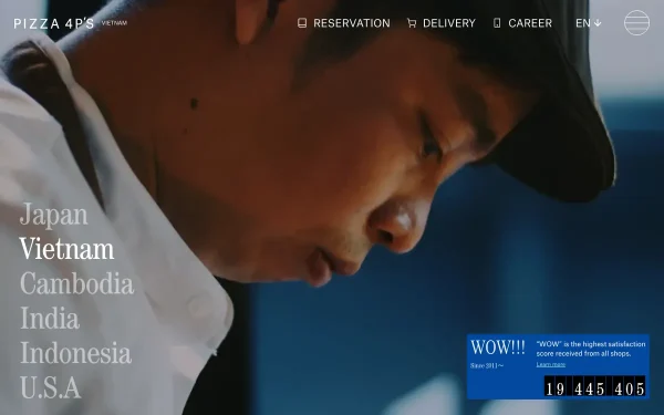 Сайт Pizza 4P’s
