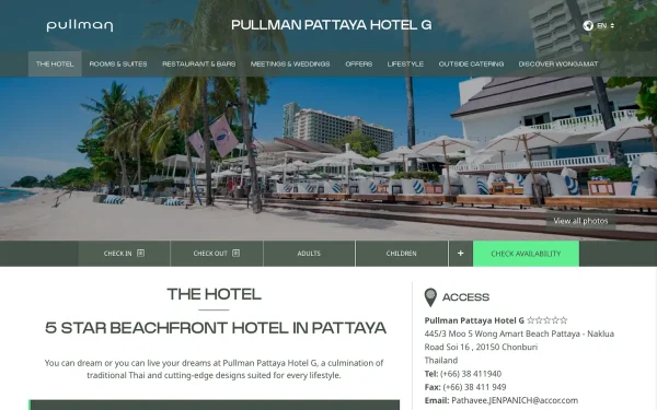 Сайт Pullman Pattaya Hotel G