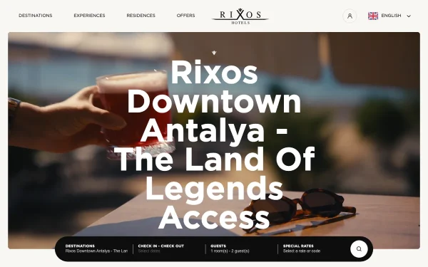 Сайт Rixos Downtown Antalya