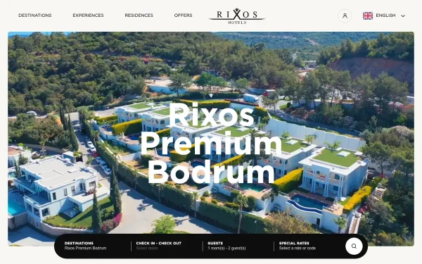 Сайт Rixos Premium Bodrum