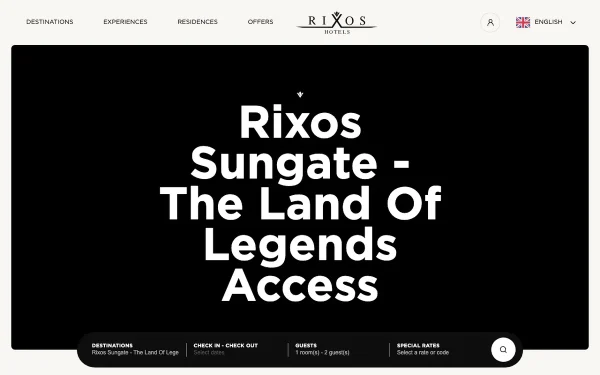 Сайт Rixos Sungate