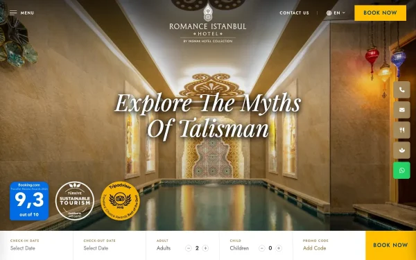 Сайт Romance Istanbul Hotel